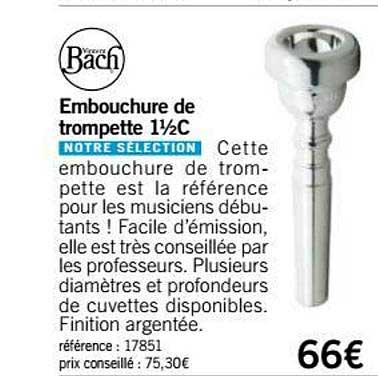 embouchure de trompette 1 1 2 c bach