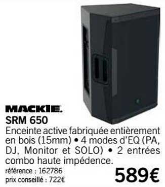 enceinte srm 650 mackie