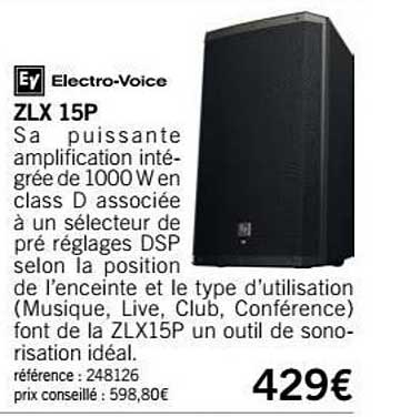 enceite zlx 15p electro voice