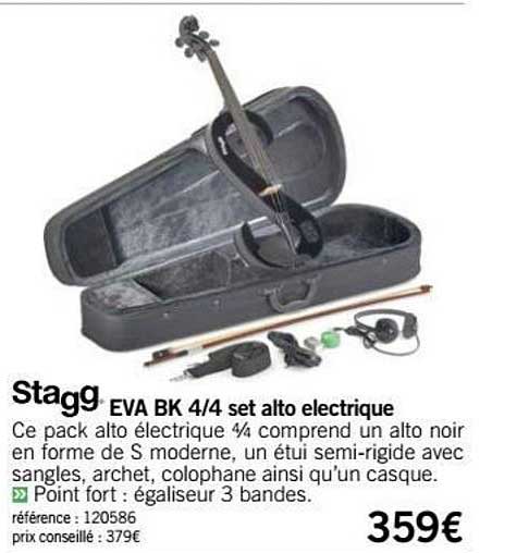 eva bk 4 4 set alto electrique stagg