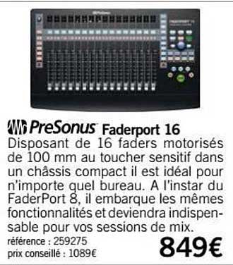 faderport 16 presonus