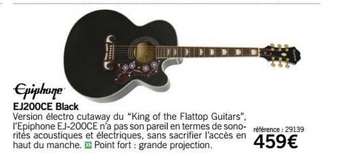 guitar ej200ce black epiphone