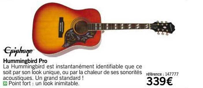 guitare hummingbird pro epiphone