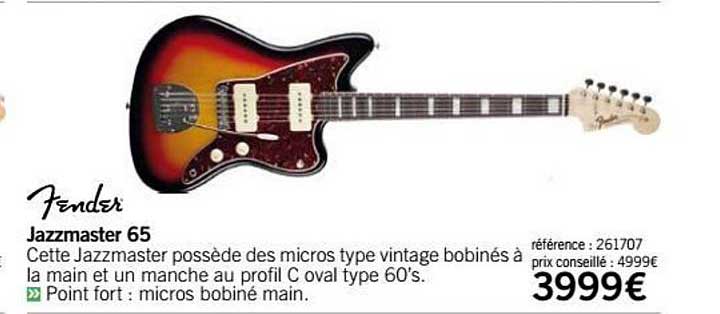 guitare jazzmaster 65 fender