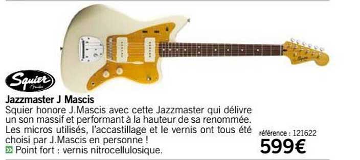 guitare jazzmaster j mascis squier