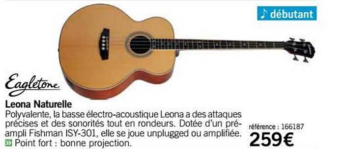 guitare leona naturelle eagletone