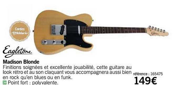 guitare madison blonde eagletone