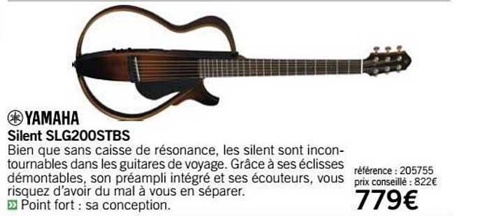 guitare silent slg200stbs yamaha