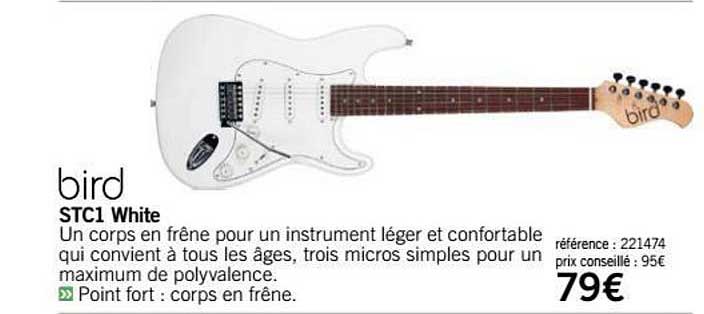 guitare stc1 white bird