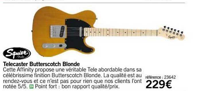 Guitare Telecaster Butterscotch Blonde Squier