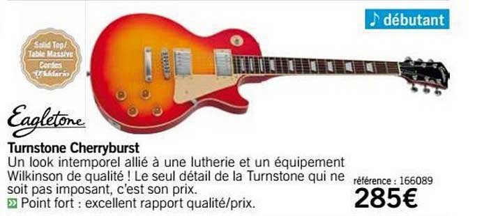 guitare turnstone cherryburst eagletone
