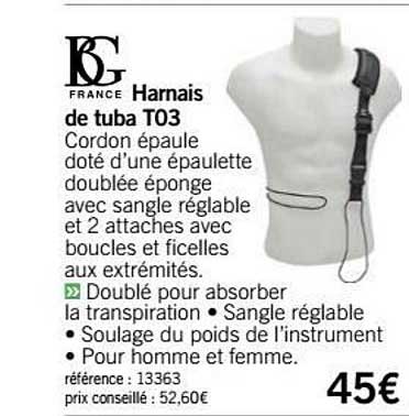 harnais de tuba t03 bg france