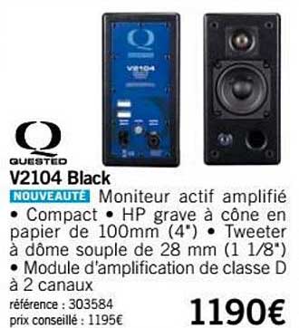 haut parleur v2104 black quested