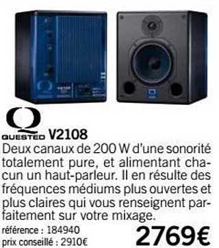 haut parleur v2108 quested