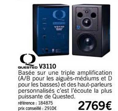 haut parleurs v3110 quested