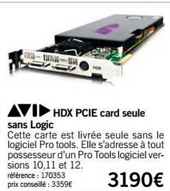 hdx pcie card seule sans logic