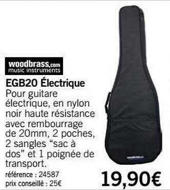housse guitare egb20 électrique  woodbrass