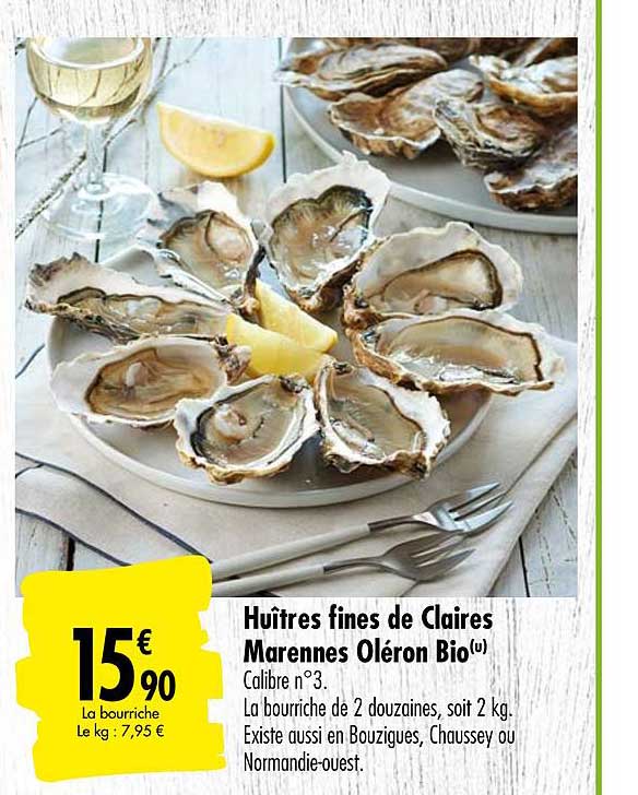 huîtres fines de claires marennes oléron bio