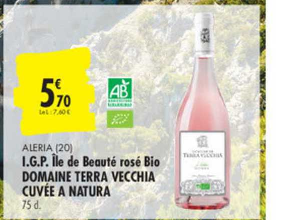 i.g.p. île de beauté rosé domaine terra vecchia cuvée a natura