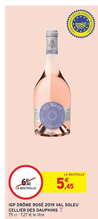 igp drôme rosé 2019 val soleu cellier des dauphins
