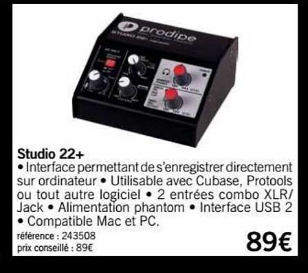 interface studio 22+ prodipe