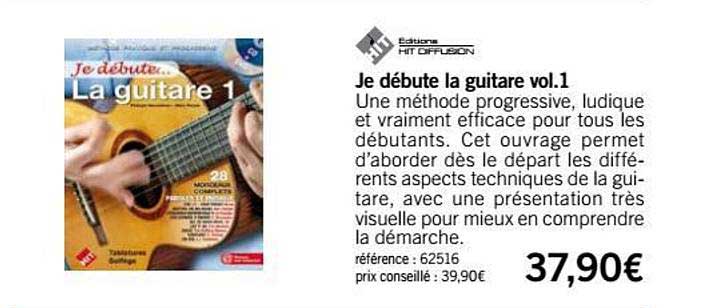 je débute la guitare 1 hit diffusion