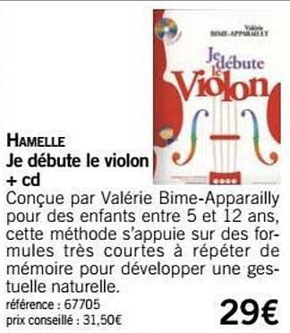 Je Débute Le Violon + Cd Hamelle