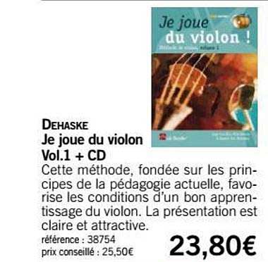 je joue du violon vol 1 + cd dehaske
