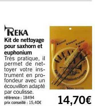 kit de nettoyage pour saxhorn et euphonium reka