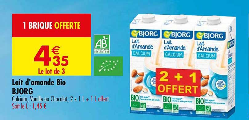 lait d'amande bio bjorg