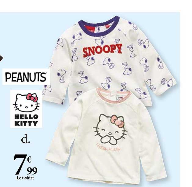 le t shirt hello kitty peanuts