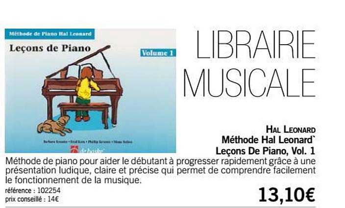 leçons de piano vol 1 hal leonard