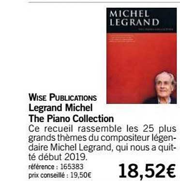 legrand michel the piano collection wise publications