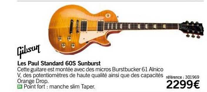 les paul standard 60s sunburst gibson