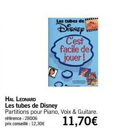 les tubes de disney hal leonard