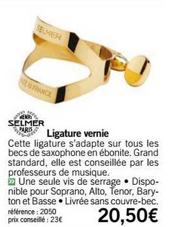 ligature vernie henri selmer paris