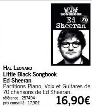 little black songbook ed sheeran hal leonard