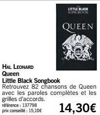 little black songbook queen hal leonard