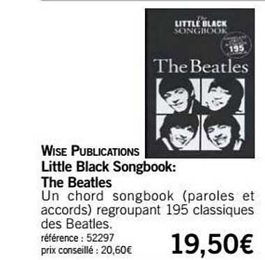 little black songbook the beatles wise publications