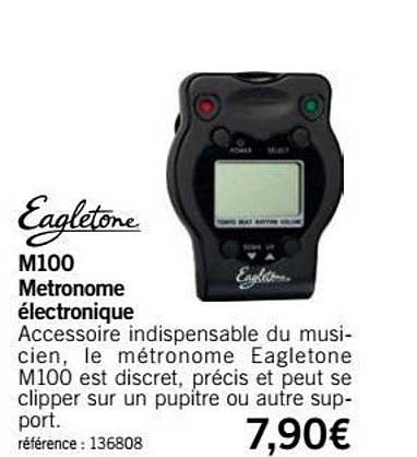 m100 métronome électronique eagletone