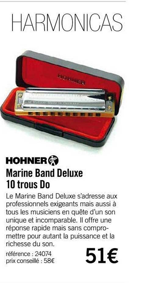 Marine Band Deluxe 10 Trous Do Hohner
