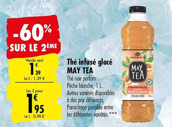 may tea thé infusé glacé -60% sur le 2ème