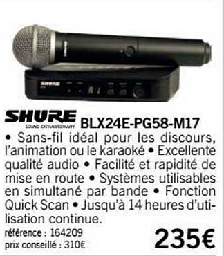 Micro Blx24e Pg58 M17 Shure