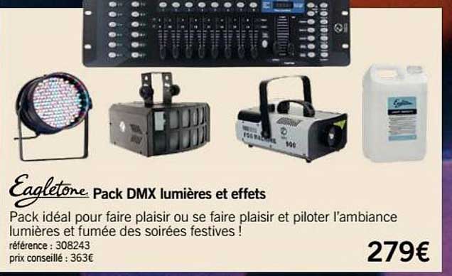 pack dmx lumières et effets eagletone