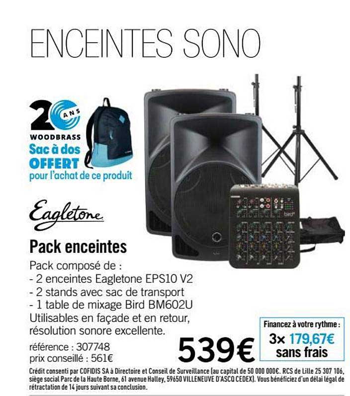 pack enceintes eagletone
