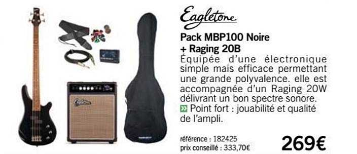 pack mbp100 noire + raging 20b eagletone