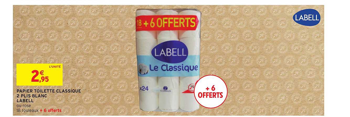 papier toilette classique 2 plis blanc labell
