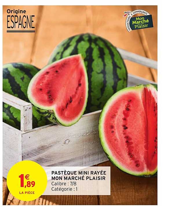 pastèque mini rayée mon marché plaisir