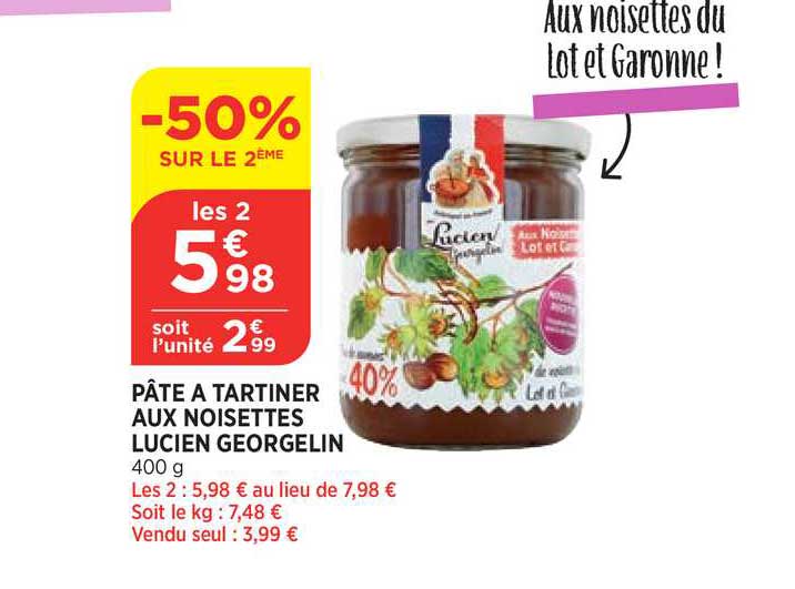 pâta à tariner aux noisettes lucien goergelin
