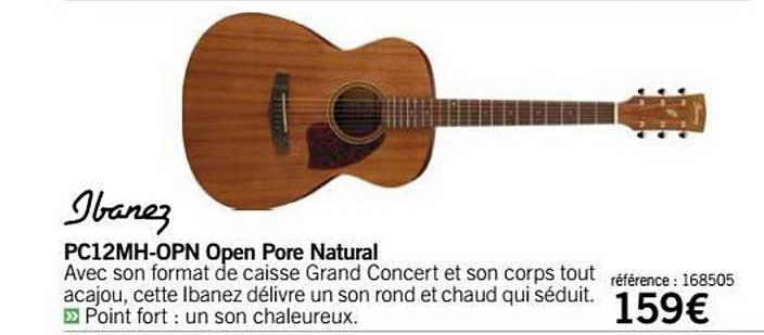 pc12mh opn open pore natural ibanez